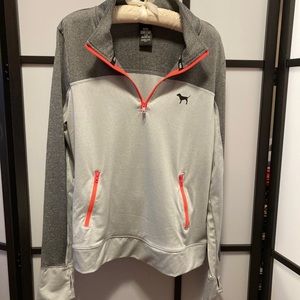 Victoria’s Secret PINK Ultimate half zip pull over with thumb holes zip pockets